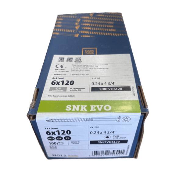 VIS SNK EVO Anticorrosion  6*120mm 100 Pièces