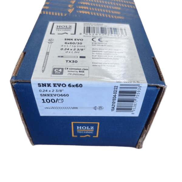 VIS SNK EVO Anticorrosion 6*60mm 100 Pièces