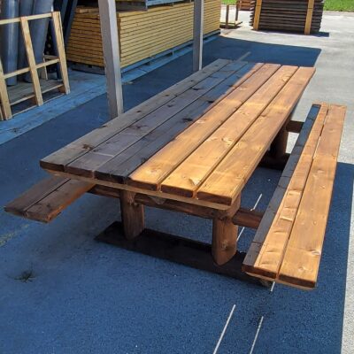 Table pique-nique bucheronne 2 m
